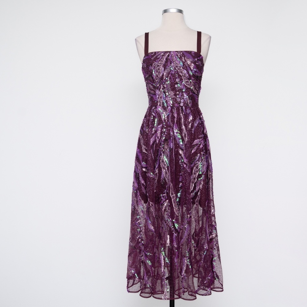 Dress The Population Violet Sequin Cassandra Dress XS - Picture 2 of 12